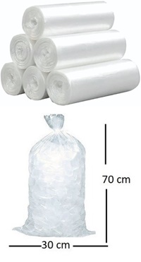  Bolsas de hielo de plástico transparente de 13.5 x 28 (1.75)  mil 20 lbs. Bolsas de hielo de plástico de baja densidad/MET (500 bolsas) :  Industrial y Científico